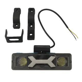 تابلو پرژکتور پلیسی لنزدار 20W-H-RB موتورسیکت (نور ثابت سفید و زرد، حالت پلیسی)
